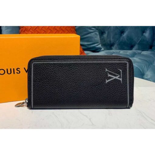 Louis Vuitton Replica M68228 LV Replica Zippy Vertical Wallet Black Taurillon leather
