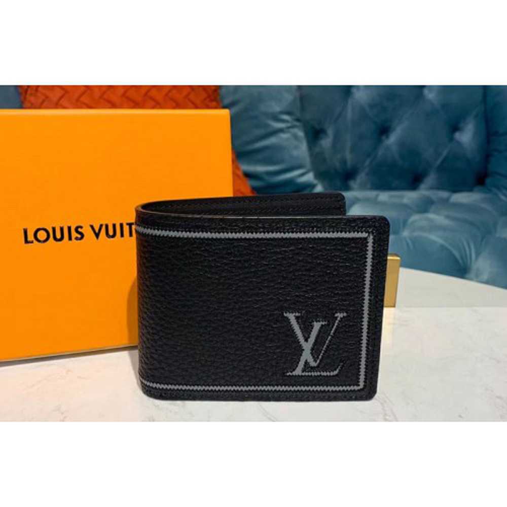 Louis Vuitton Replica M68236 LV Replica Multiple Wallet Black Taurillon leather