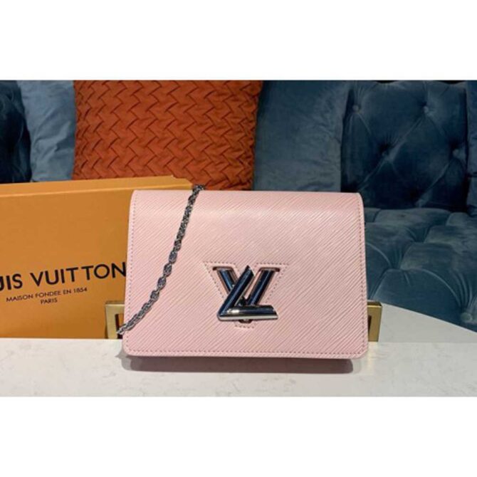 Louis Vuitton Replica M68559 LV Replica Twist Belt Chain wallet in Pink Epi leather