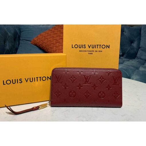 Louis Vuitton Replica M68571 LV Replica Zippy wallet Burgundy Monogram Empreinte Leather