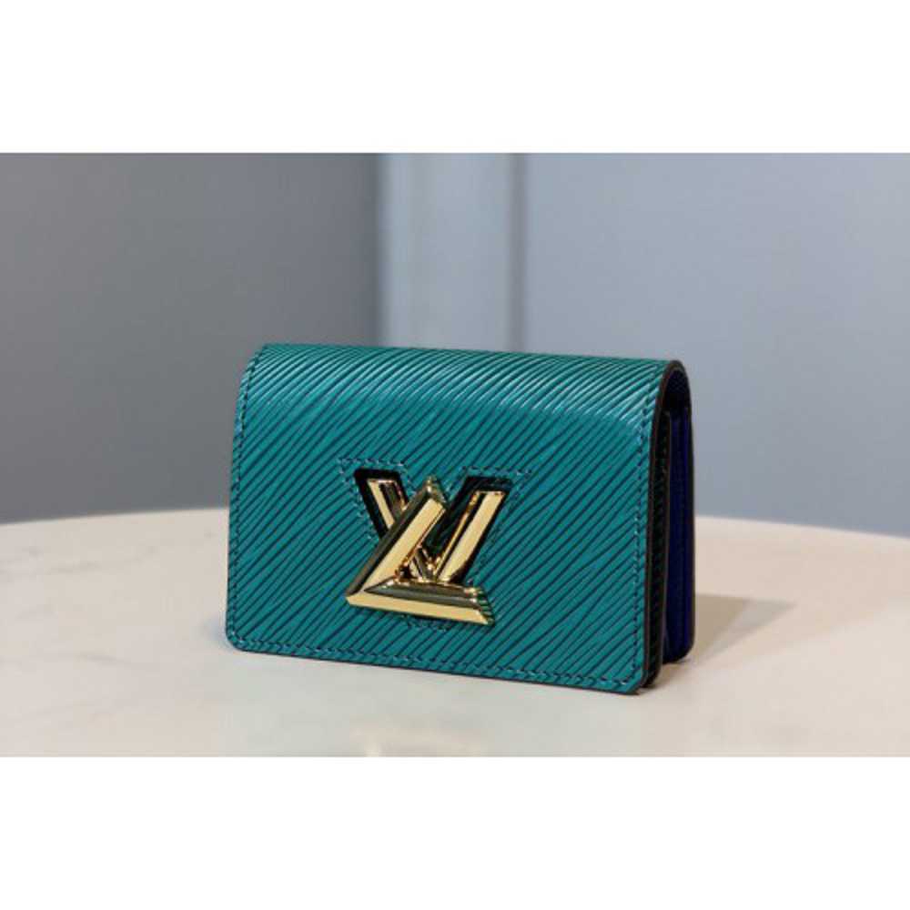 Louis Vuitton Replica M68757 LV Replica Twist Multicartes Wallet in Green Epi leather