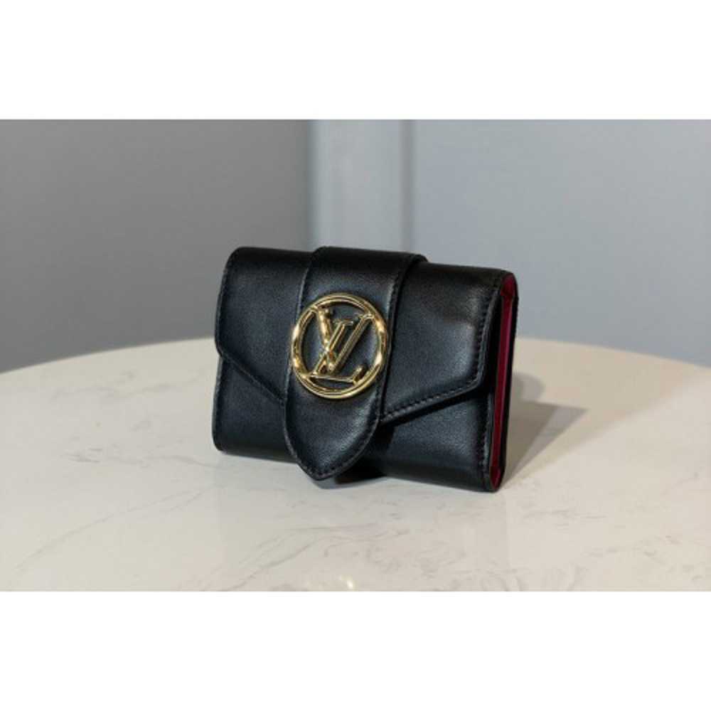 Louis Vuitton Replica M69175 LV Replica Pont 9 compact wallet in Black Cowhide leather