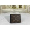 Louis Vuitton Replica M69408 LV Replica Multiple wallet in Monogram Macassar coated canvas and cowhide leather