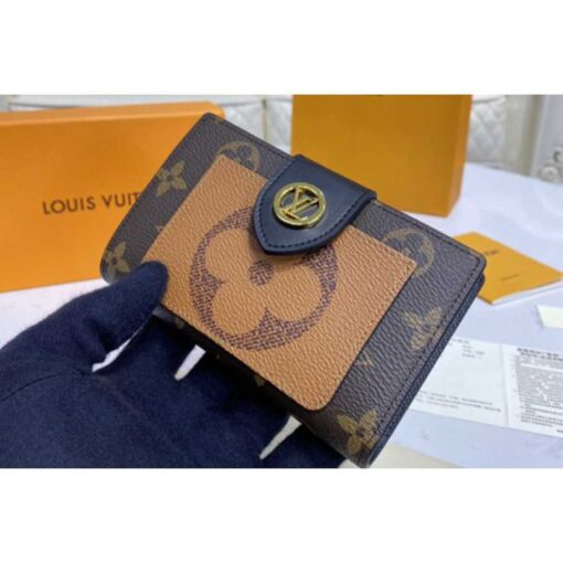 Louis Vuitton Replica M69432 LV Replica Juliette wallet in Monogram and Monogram Giant Reverse coated canvases