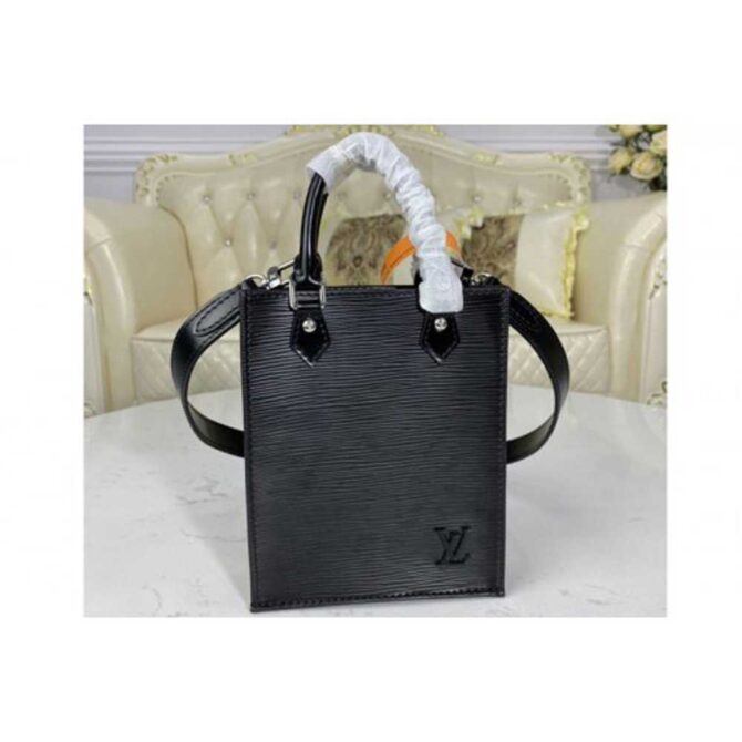 Louis Vuitton Replica M69441 LV Replica Petit Sac Plat bag in Black Epi leather