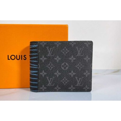 Louis Vuitton Replica M69699 LV Replica Multiple wallet in Monogram Eclipse coated canvas and cowhide leather