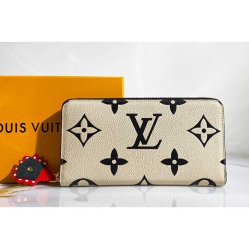 Louis Vuitton Replica M69727 LV Replica CraftyZippy wallet in Cream Monogram Empreinte Leather