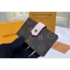 Louis Vuitton Replica M69761 LV Replica Card Holder in Monogram coated canvas and Rose Ballerine Pink