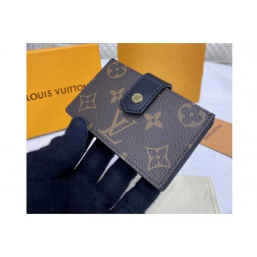 Louis Vuitton Replica M69762 LV Replica Card Holder in Monogram coated canvas and Black