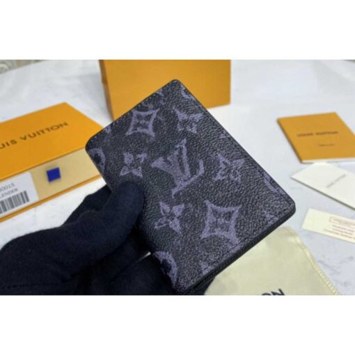 Louis Vuitton Replica M80015 LV Replica Pocket Organizer wallet in Monogram Pastel Noir coated canvas