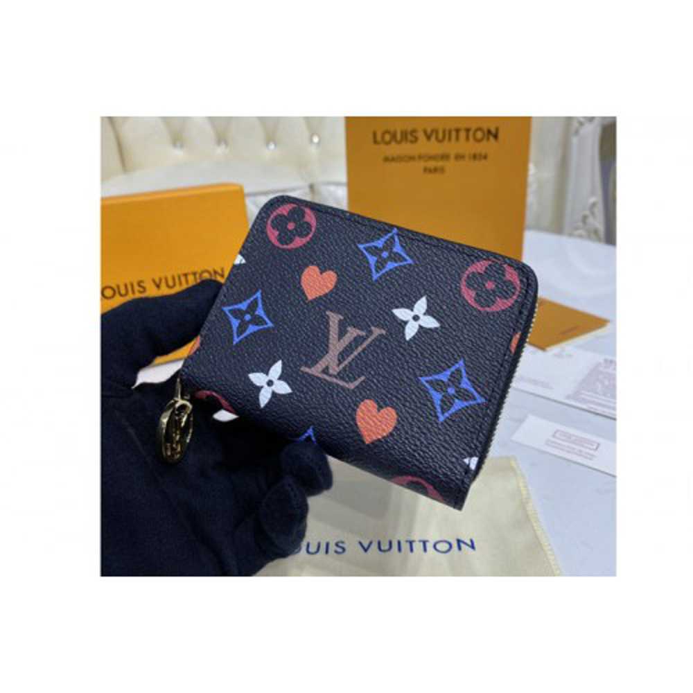 Louis Vuitton Replica M80305 LV Replica Game On Zippy coin purse in Black Transformed Game On canvas