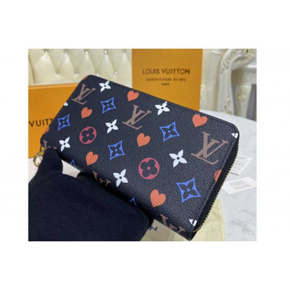 Louis Vuitton Replica M80323 LV Replica Game On Zippy wallet in Black Transformed Game On canvas
