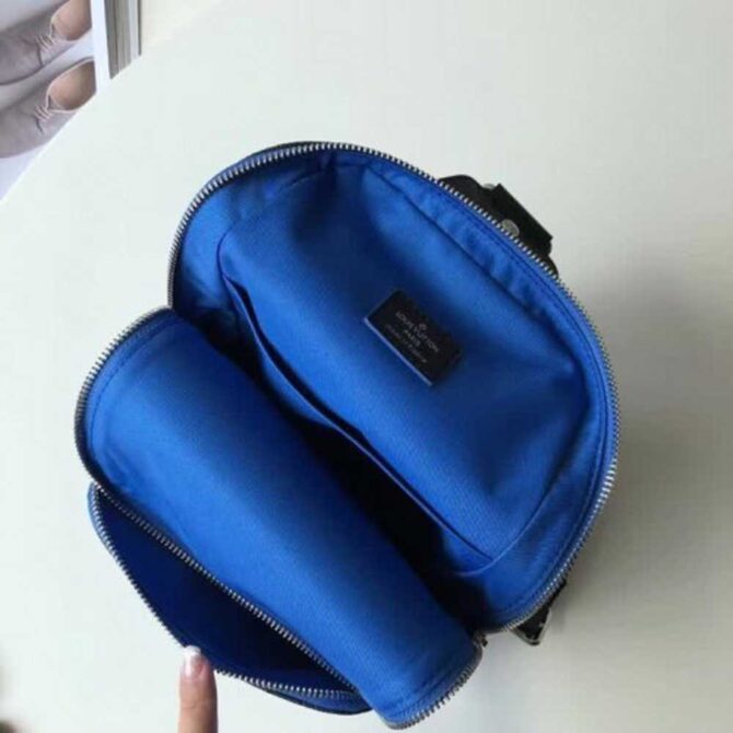 Louis Vuitton Replica Men's Damier Graphite Canvas Avenue Sling Bag N40008 Blue 2018