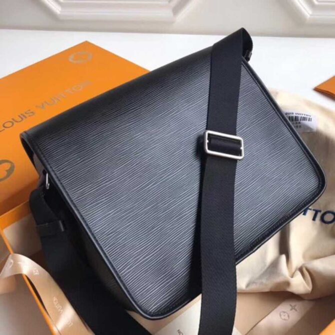 Louis Vuitton Replica Men's Messenger PM Bag in Epi Leather M53492 Black 2017