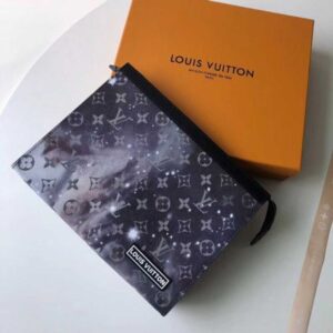 Louis Vuitton Replica Men's Pochette Voyage Pouch MM M44448 Monogram Galaxy Canvas 2018