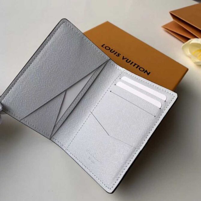 Louis Vuitton Replica Monogram Antarctica Canvas Pocket Organiser Wallet M30315 White 2019