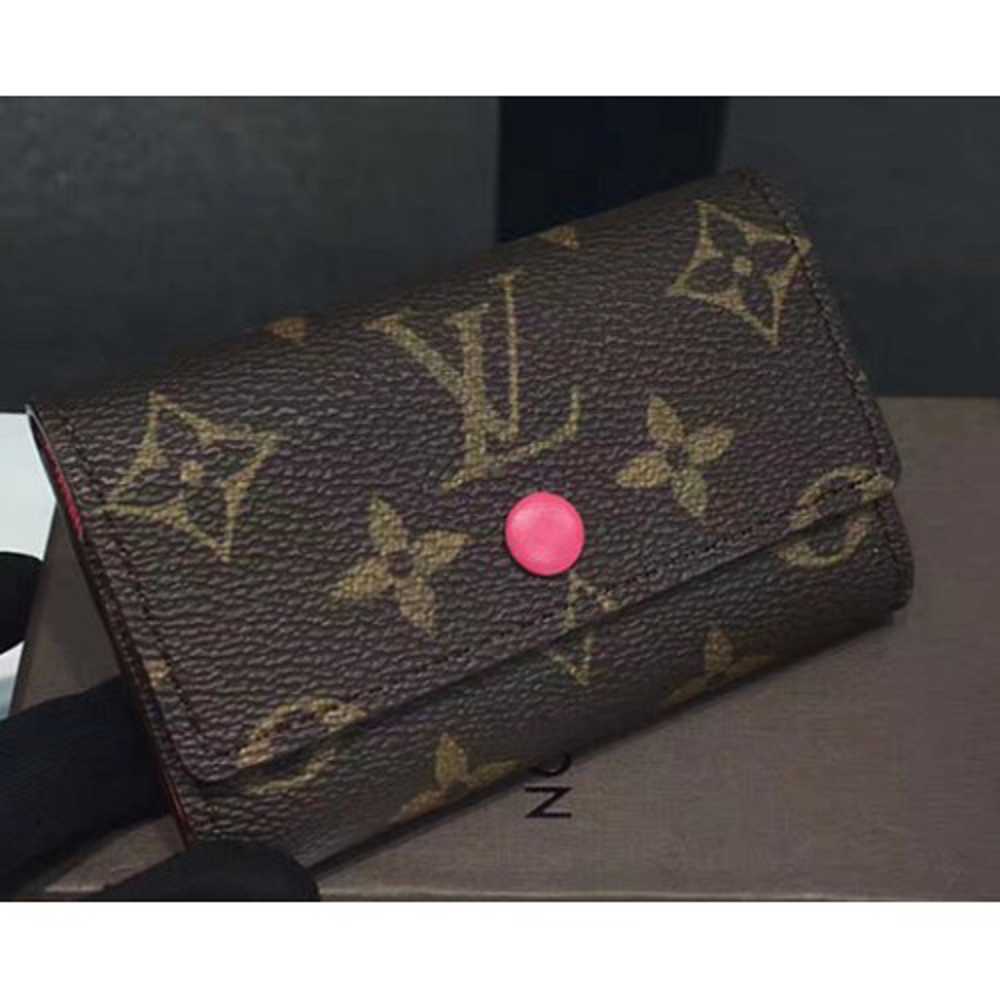 Louis Vuitton Replica Monogram Canvas 6 Key Holder M60700 Hot Pink