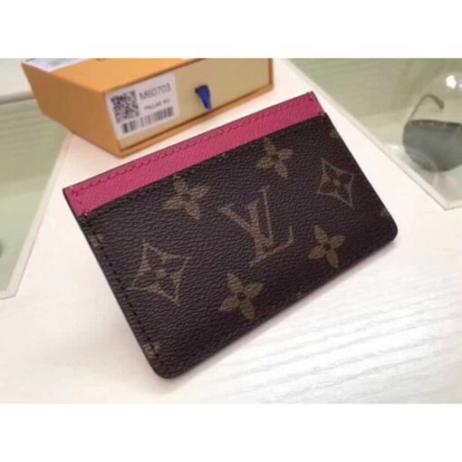 Louis Vuitton Replica Monogram Canvas Card Holder M60703 Hot Pink