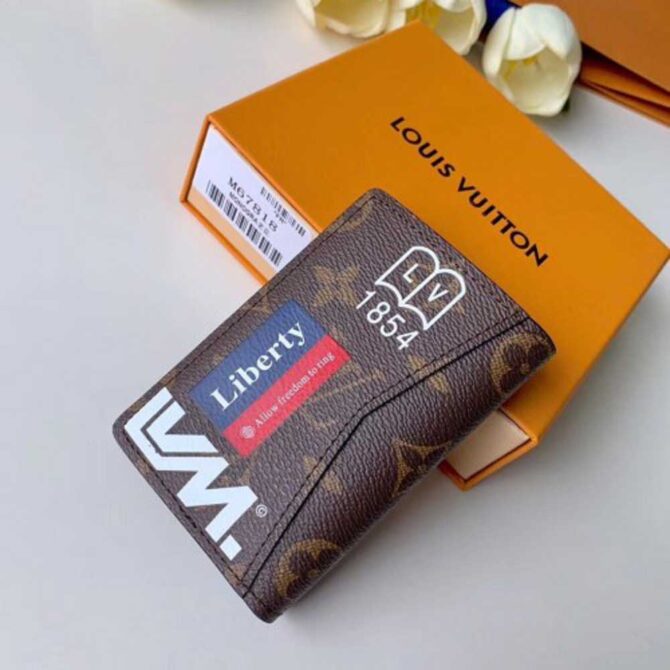 Louis Vuitton Replica Monogram Canvas Chalk Pocket Organizer Wallet M67818 Marron 2019