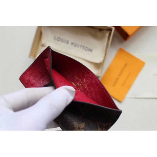 Louis Vuitton Replica Monogram Canvas Coin Card Holder M62666 Red