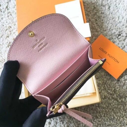 Louis Vuitton Replica Monogram Canvas Envelop Rosalie Coin Purse M62361 Pale Pink