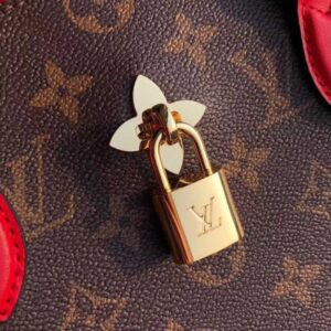 Louis Vuitton Replica Monogram Canvas Flower Padlock Tote Bag M43553 Coquelicot 2018