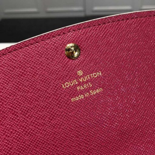 Louis Vuitton Replica Monogram Canvas Flower Stud Trim Emilie Wallet M64202 01 2017
