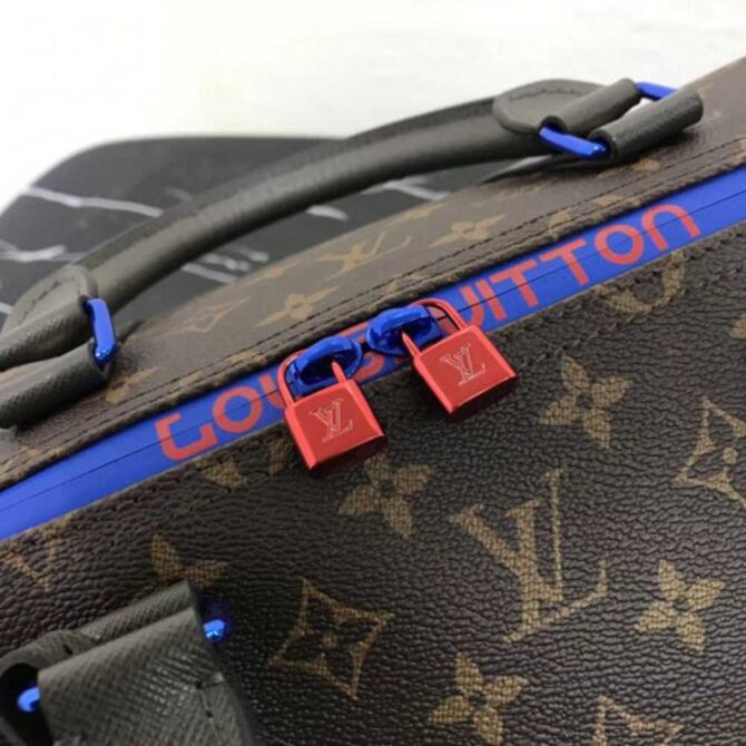 Louis Vuitton Replica Monogram Canvas Men's Keepall 55 Bag M43858 Blue 2018