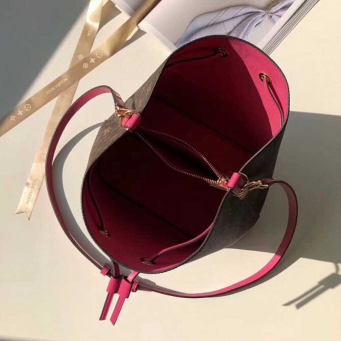 Louis Vuitton Replica Monogram Canvas NeoNoe Bag M43570 Fuchsia 2018