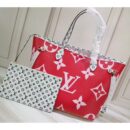 Louis Vuitton Replica Monogram Canvas Neverfull MM Tote Bag M44567 Red/White/Pink 2019