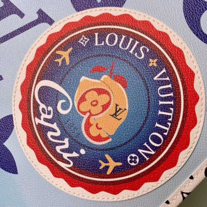 Louis Vuitton Replica Monogram Canvas Onthego Tote Bag Blue 2019