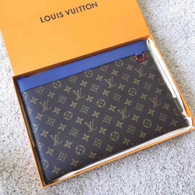 Louis Vuitton Replica Monogram Canvas Pochette Apollo Bag M63048 Blue 2018