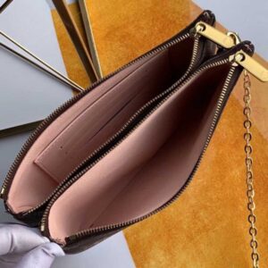 Louis Vuitton Replica Monogram Canvas Pochette Double Zip Bag Print 2019