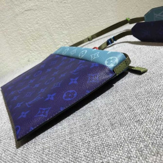 Louis Vuitton Replica Monogram Canvas Shoulder Bag Blue 2018