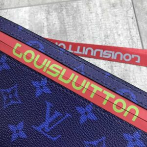Louis Vuitton Replica Monogram Canvas Small Pouch Clutch Blue/Red 2018