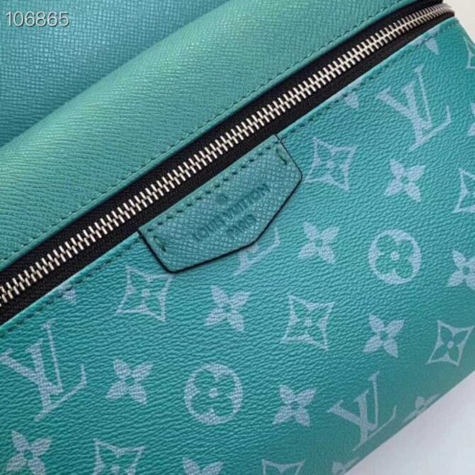 Louis Vuitton Replica Monogram Canvas and Taiga Leather Discovery Backpack PM Bag M30227 Green 2019