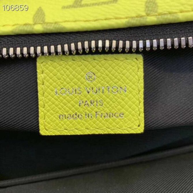 Louis Vuitton Replica Monogram Canvas and Taiga Leather Discovery Backpack PM Bag M30228 Yellow 2019