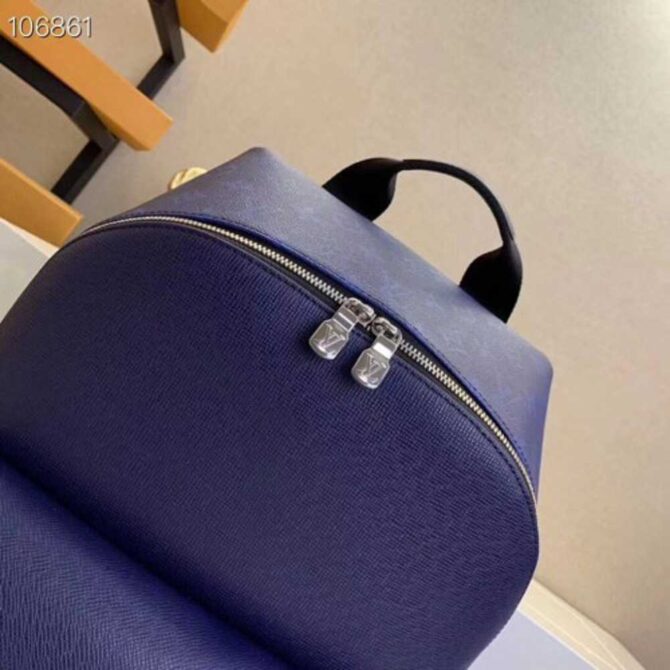 Louis Vuitton Replica Monogram Canvas and Taiga Leather Discovery Backpack PM Bag M30229 Blue 2019