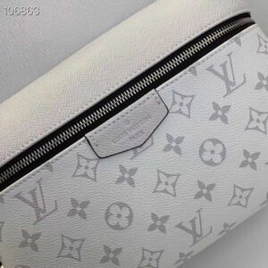 Louis Vuitton Replica Monogram Canvas and Taiga Leather Discovery Backpack PM Bag M30232 White 2019
