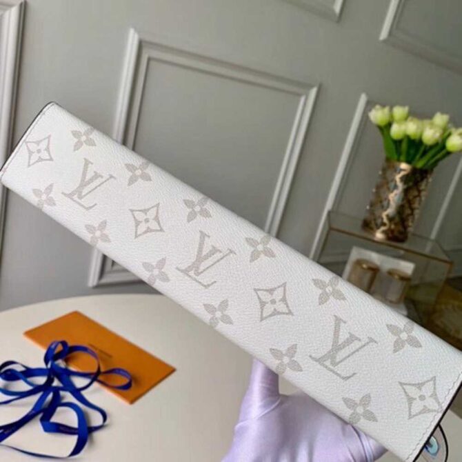 Louis Vuitton Replica Monogram Canvas/Taiga Leather Pochette Voyage MM Bag White 2019