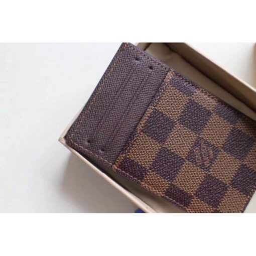 Louis Vuitton Replica Monogram Ebene Canvas Coin Card Holder M62666