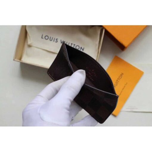 Louis Vuitton Replica Monogram Ebene Canvas Coin Card Holder M62666