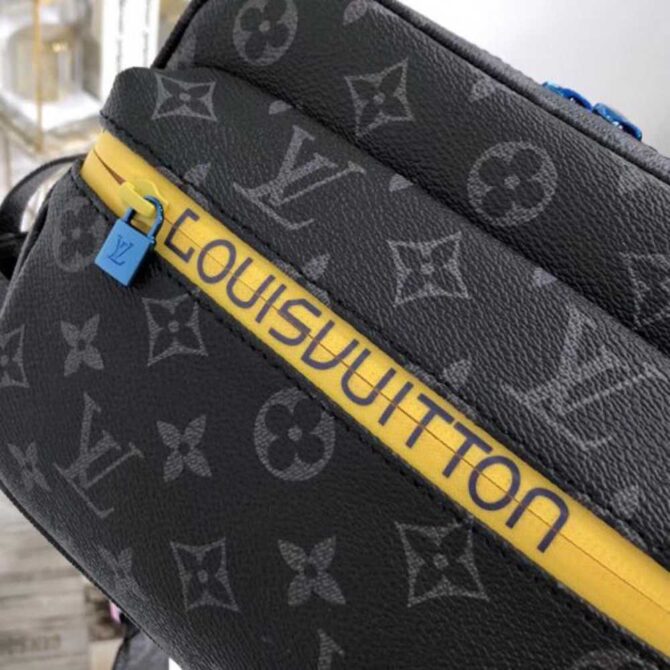Louis Vuitton Replica Monogram Eclipse Canvas Camera Shoulder Bag Yellow 2018