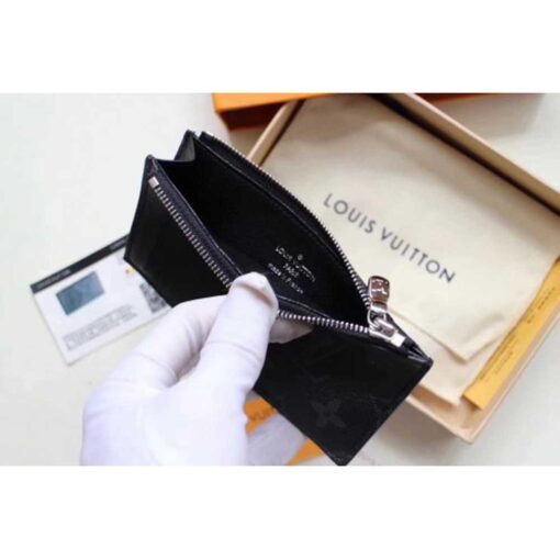 Louis Vuitton Replica Monogram Eclipse Canvas Coin Card Holder N64038