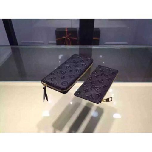 Louis Vuitton Replica Monogram Empreinte Clemence Wallet Black