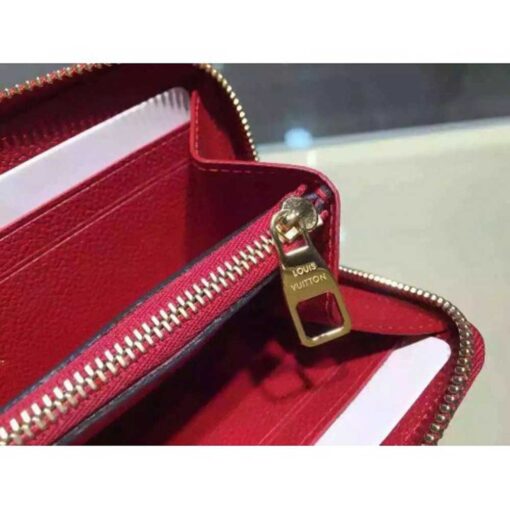Louis Vuitton Replica Monogram Empreinte Clemence Wallet Red