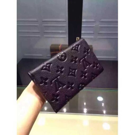Louis Vuitton Replica Monogram Empreinte Compact Curieuse Wallet Black