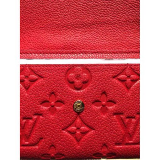 Louis Vuitton Replica Monogram Empreinte Compact Curieuse Wallet Red