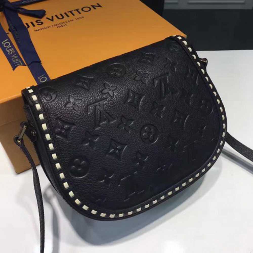 LOUIS VUITTON Junot Monogram Empreinte Leather Black Shoulder Bag M43143