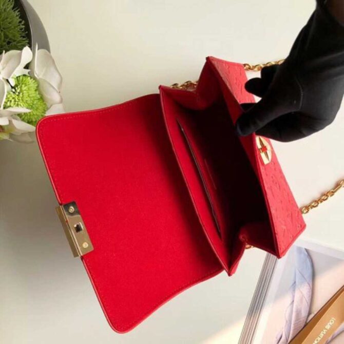 Louis Vuitton Replica Monogram Empreinte Saint Sulpice BB Bag M44240 Cherry 2018